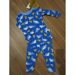 BABY GAP PIZZA SHARK PAJAMAS 6-12M